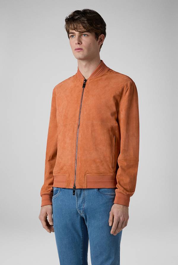 Pull Pal Zileri Bomber in suede color albicocca Vendita