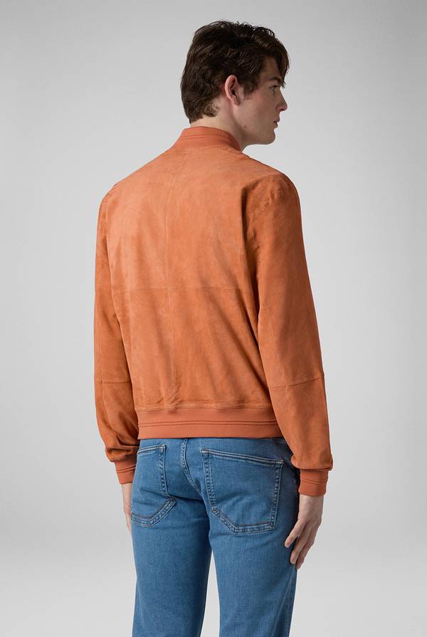 Pull Pal Zileri Bomber in suede color albicocca Vendita