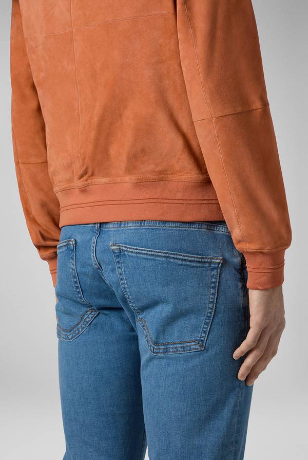 Pull Pal Zileri Bomber in suede color albicocca Vendita