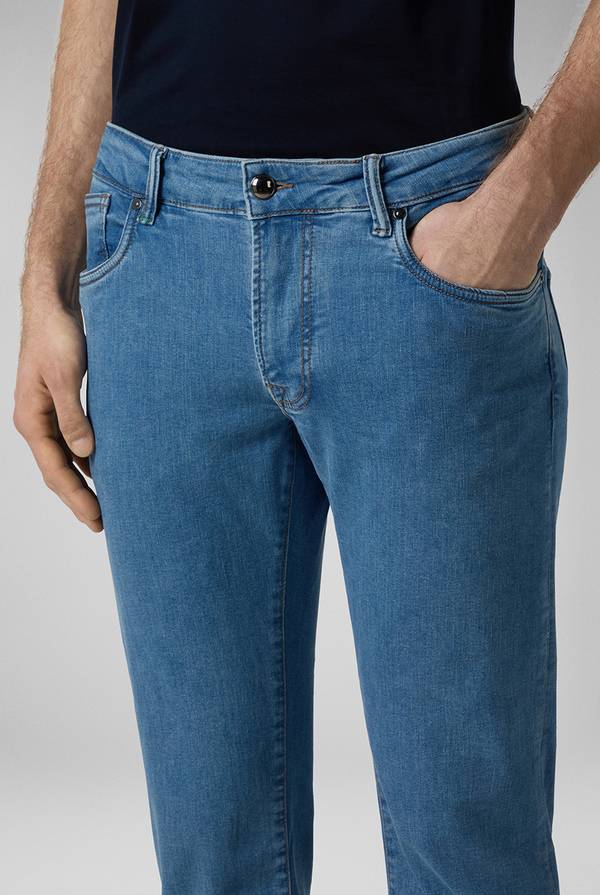 Pull Pal Zileri Denim 5 tasche effetto delavè Promozione