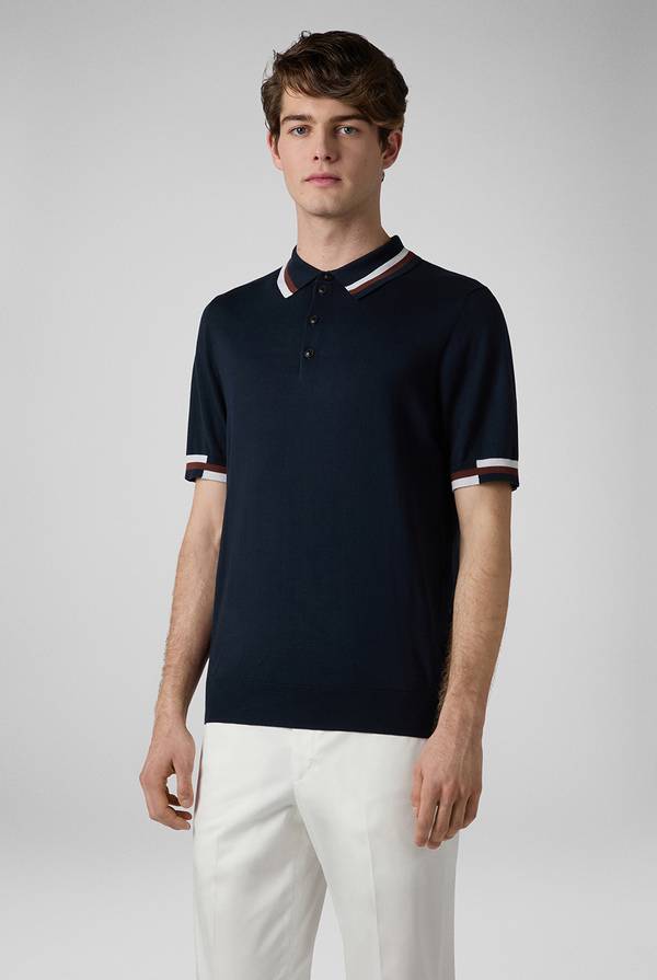 Pull Pal Zileri Polo in maglia con dettagli a contrasto Qualità Garantita