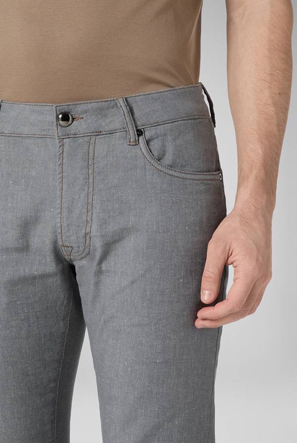 Pull Pal Zileri Denim 5 tasche effetto lino Prezzo Ridotto