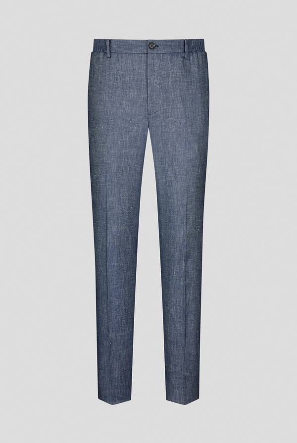 Pull Pal Zileri Pantalone in lino e cotone stretch Sconto
