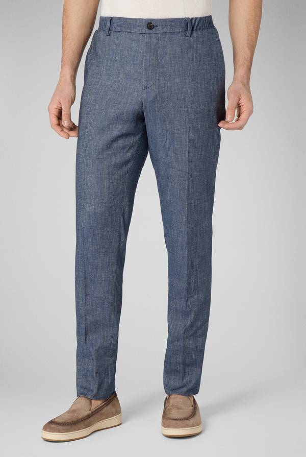 Pull Pal Zileri Pantalone in lino e cotone stretch Sconto