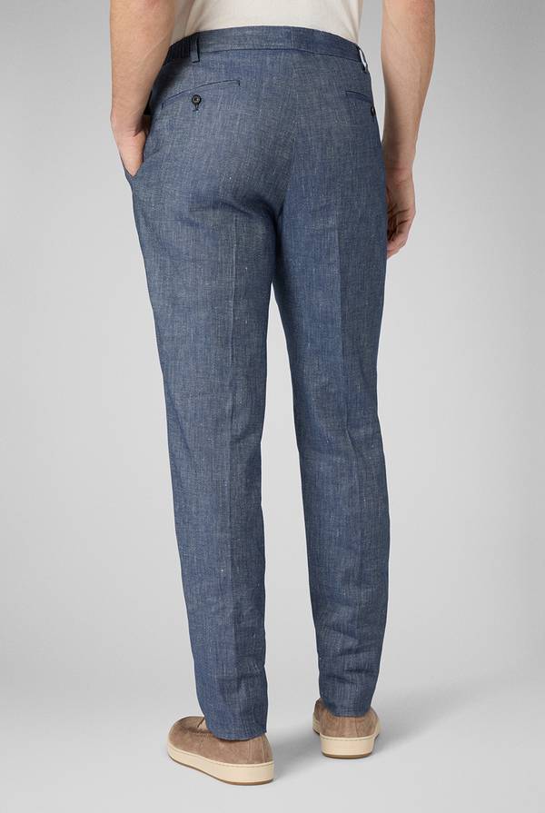 Pull Pal Zileri Pantalone in lino e cotone stretch Sconto