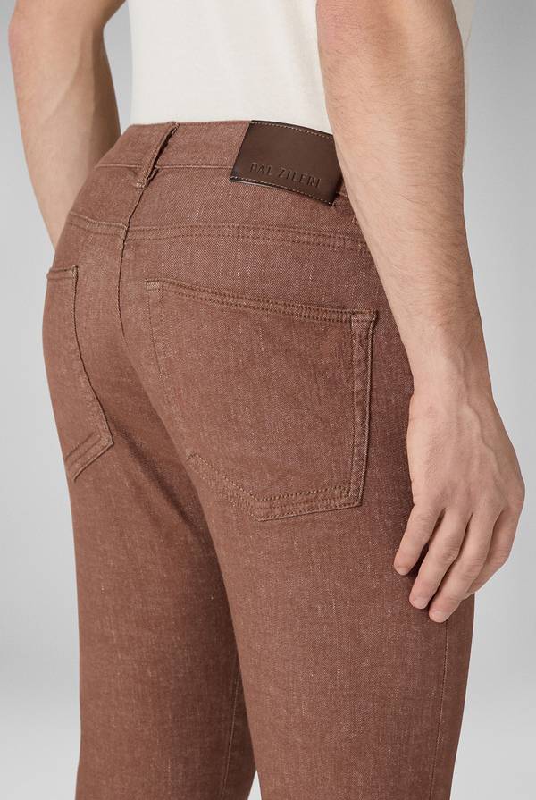 Pull Pal Zileri Denim 5 tasche effetto lino Vendita Calda