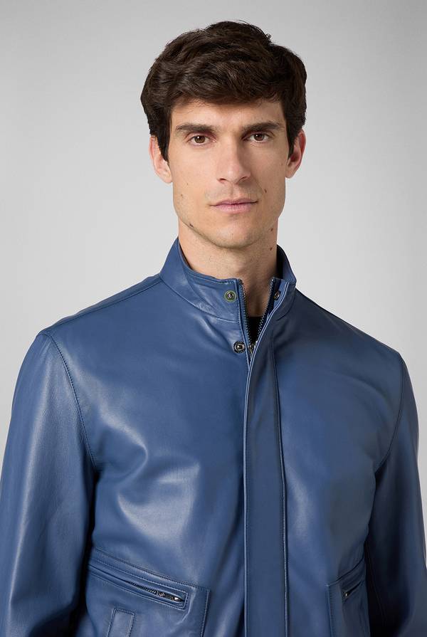 Pull Pal Zileri Biker in nappa color anice Italia