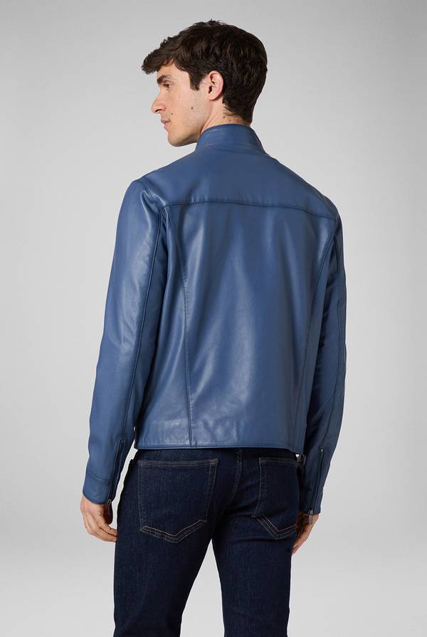 Pull Pal Zileri Biker in nappa color anice Italia