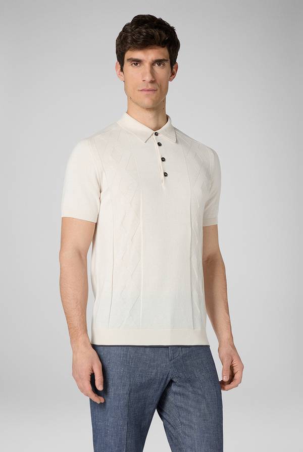 Pull Pal Zileri Polo in maglia con calati Nuovo