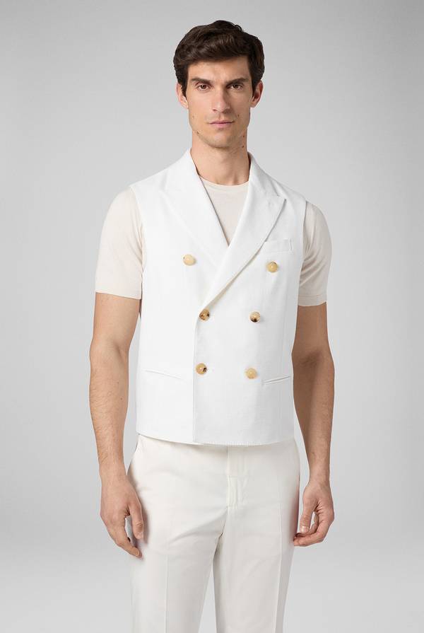Pull Pal Zileri Gilet doppiopetto bianco con macro bottoni Convenienza