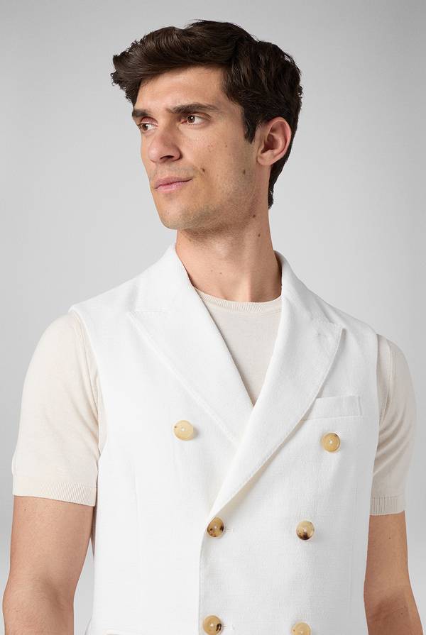 Pull Pal Zileri Gilet doppiopetto bianco con macro bottoni Convenienza