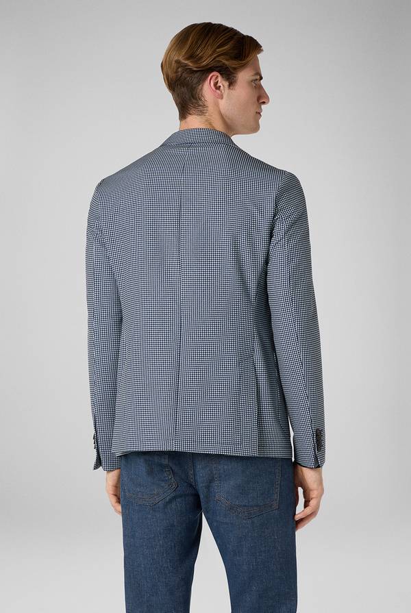 Pull Pal Zileri Giacca Effortless in jersey con motivo pied de poule Novità