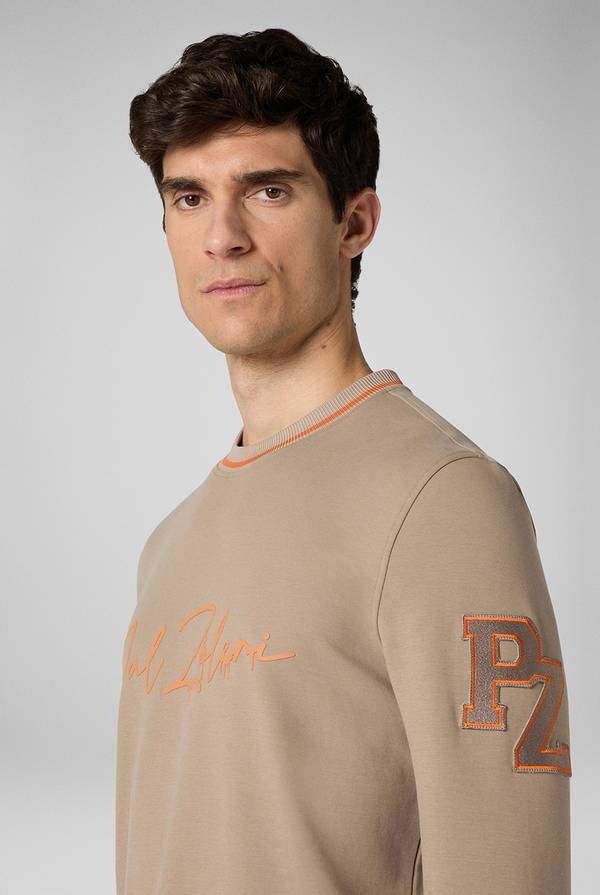 Pull Pal Zileri Felpa in cotone stretch con logo Presa