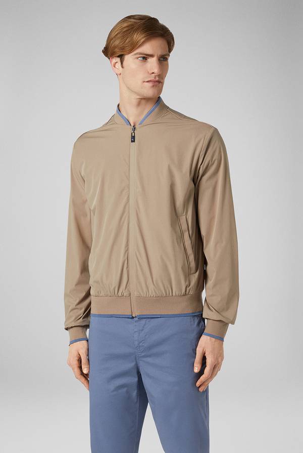 Pull Pal Zileri Bomber in soft shell color tortora Vendita Calda