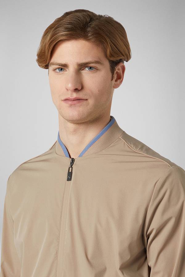 Pull Pal Zileri Bomber in soft shell color tortora Vendita Calda