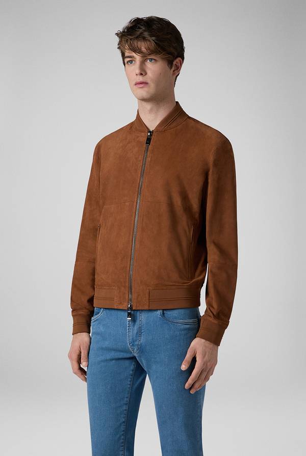Pull Pal Zileri Bomber in suede marrone I Più Venduti