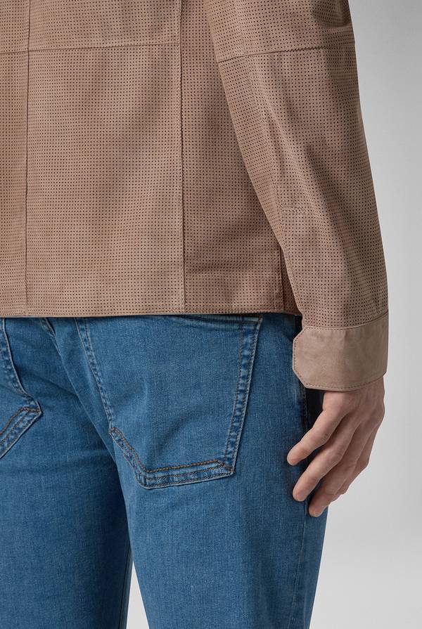 Pull Pal Zileri Overshirt in suede e nappa micro perforata Moda