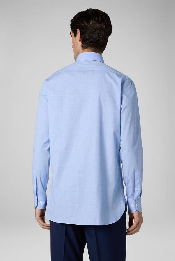 Pull Pal Zileri Camicia Principe di Galles azzurra Qualità