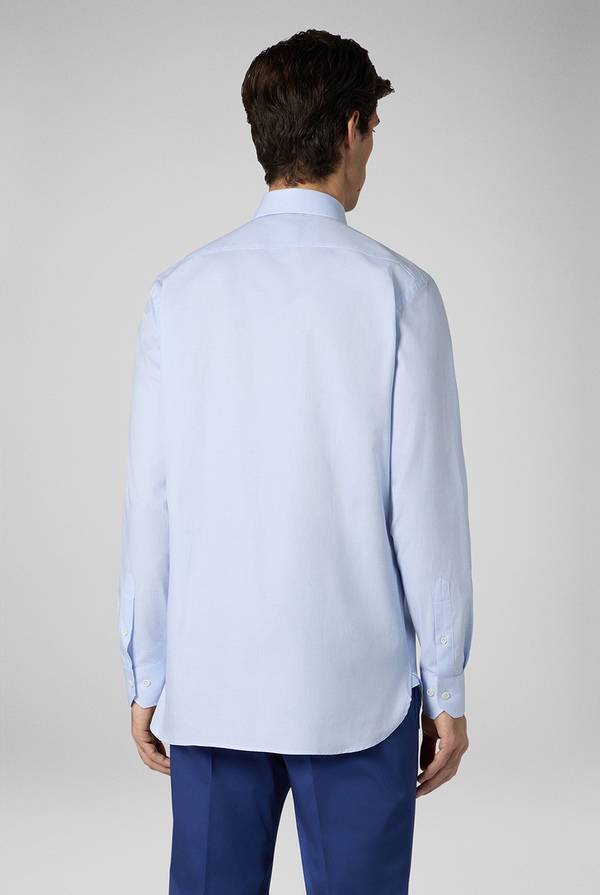 Pull Pal Zileri Camicia azzurra con micro struttura Spedizione Gratuita