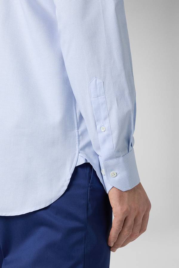 Pull Pal Zileri Camicia azzurra con micro struttura Spedizione Gratuita