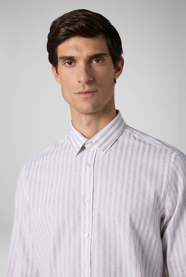 Pull Pal Zileri Camicia a macro righe bianche e azzurre Fino Al -60%