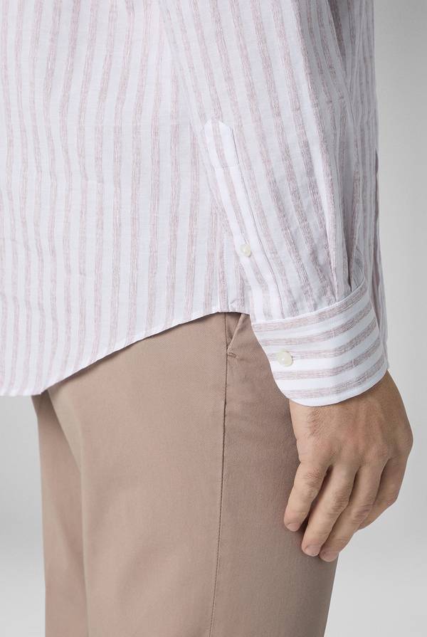 Pull Pal Zileri Camicia a macro righe bianche e azzurre Fino Al -60%