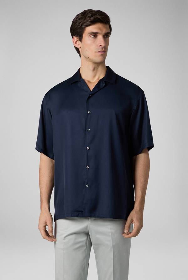 Pull Pal Zileri Camicia bowling blu navy Affare Del Giorno