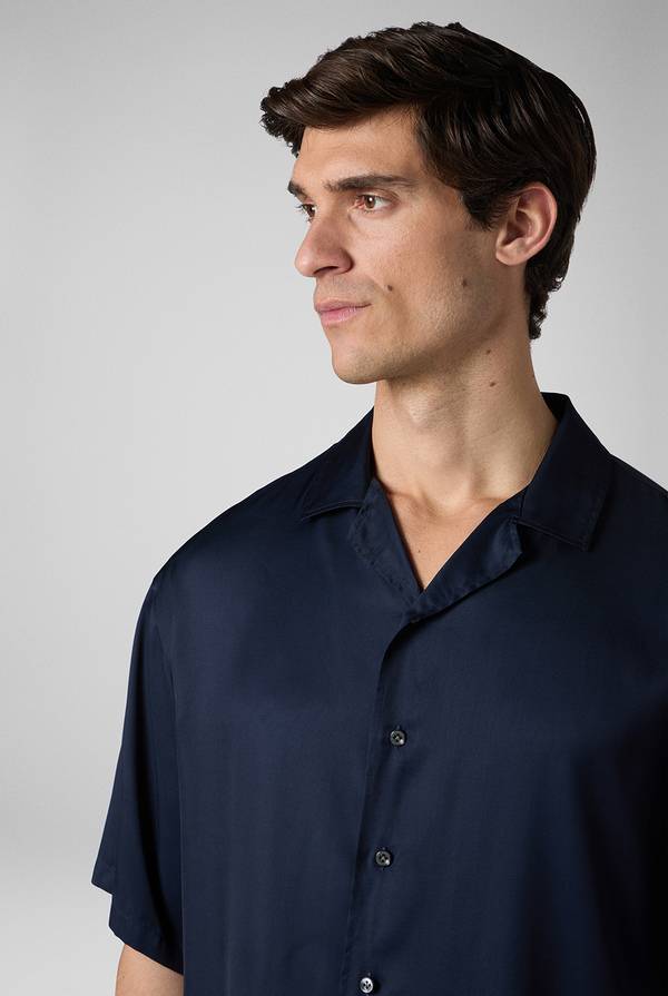 Pull Pal Zileri Camicia bowling blu navy Affare Del Giorno