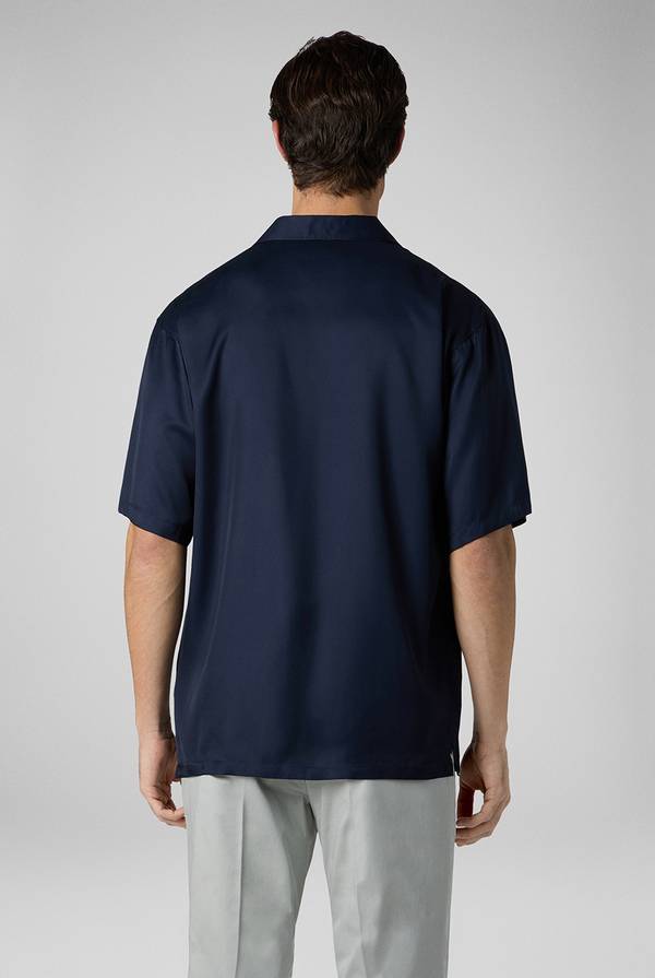 Pull Pal Zileri Camicia bowling blu navy Affare Del Giorno