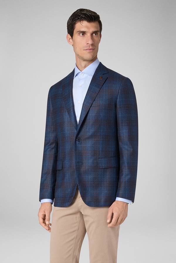 Pull Pal Zileri Giacca Vicenza in pura lana con motivo Principe di Galles interamente foderata Outlet