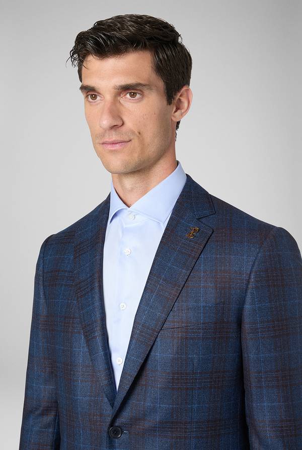 Pull Pal Zileri Giacca Vicenza in pura lana con motivo Principe di Galles interamente foderata Outlet