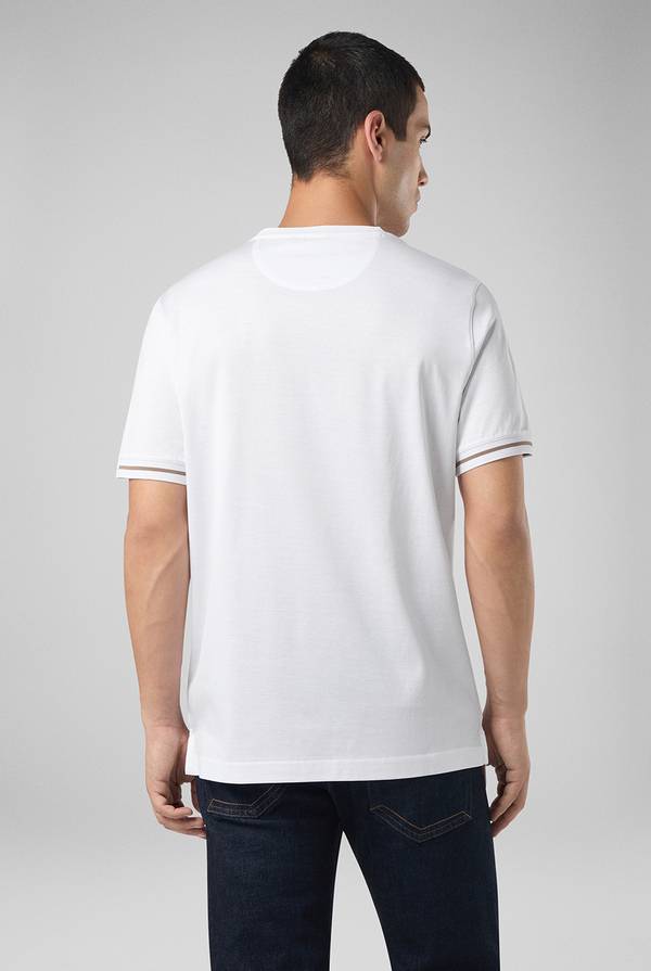 Pull Pal Zileri T-Shirt in jersey con logo ricamato Vendita Economica