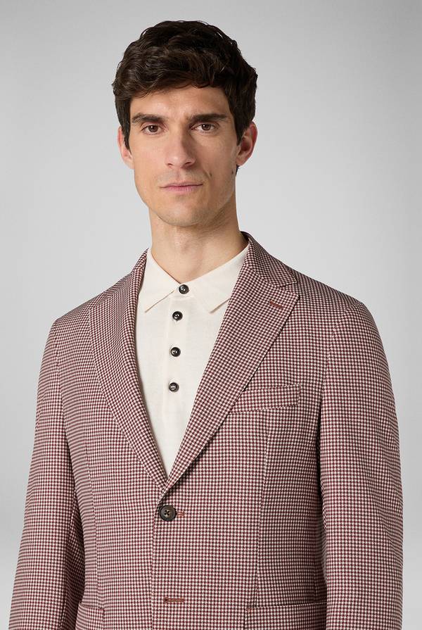 Pull Pal Zileri Giacca Effortless in jersey con motivo pied de poule 2025