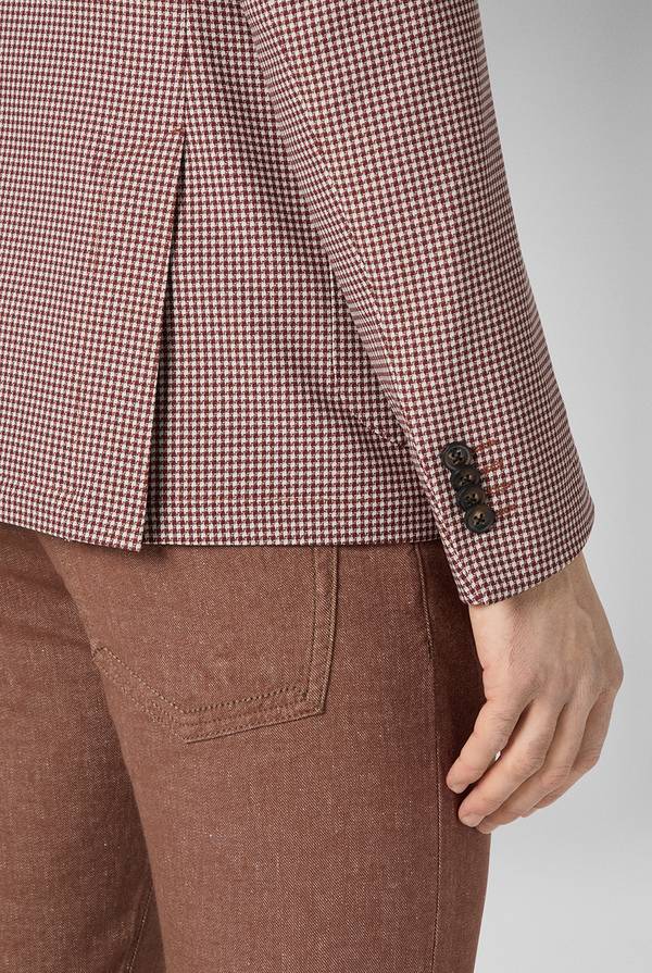 Pull Pal Zileri Giacca Effortless in jersey con motivo pied de poule 2025