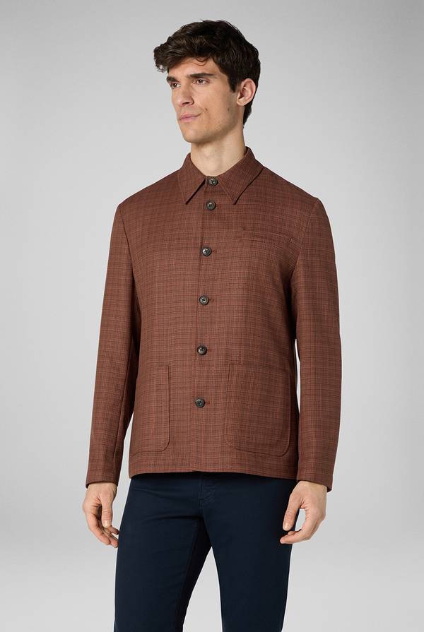 Pull Pal Zileri Giacca camicia con motivo micro check Italy