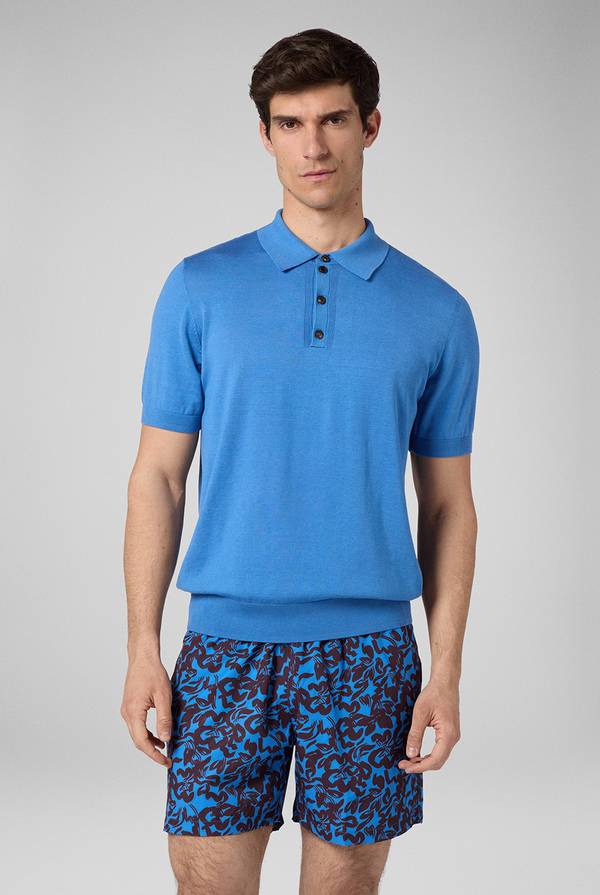 Pull Pal Zileri Polo in maglia di lana e seta In Vendita