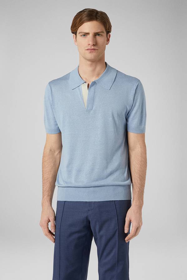 Pull Pal Zileri Polo in maglia di lino e seta Saldi