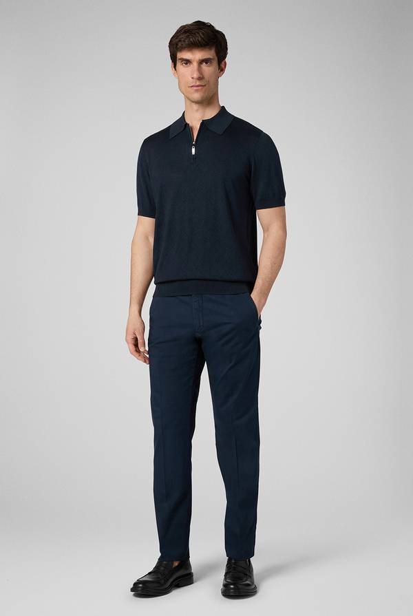Pull Pal Zileri Polo jacquard con monogramma pz Offerte