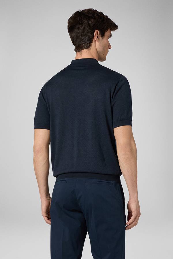 Pull Pal Zileri Polo jacquard con monogramma pz Offerte