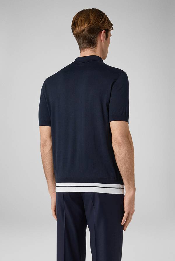 Pull Pal Zileri Polo con bande a contrasto Vendita Economica