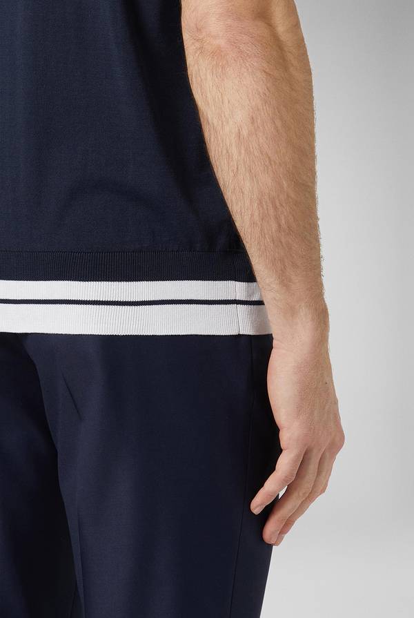 Pull Pal Zileri Polo con bande a contrasto Vendita Economica