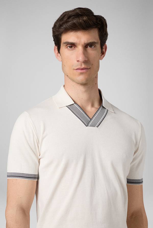 Pull Pal Zileri Polo con finiture millerighe Vendite Flash