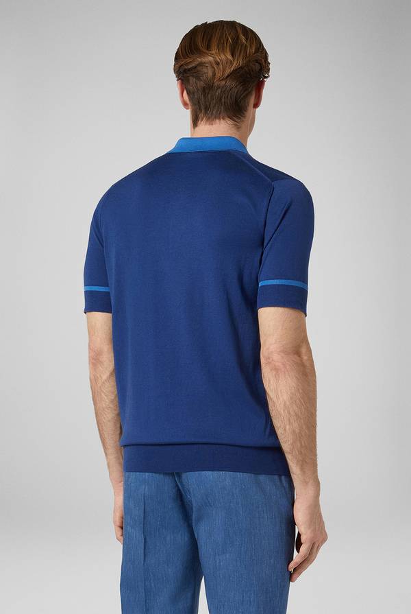 Pull Pal Zileri Polo in maglia con dettagli a contrasto In Saldo