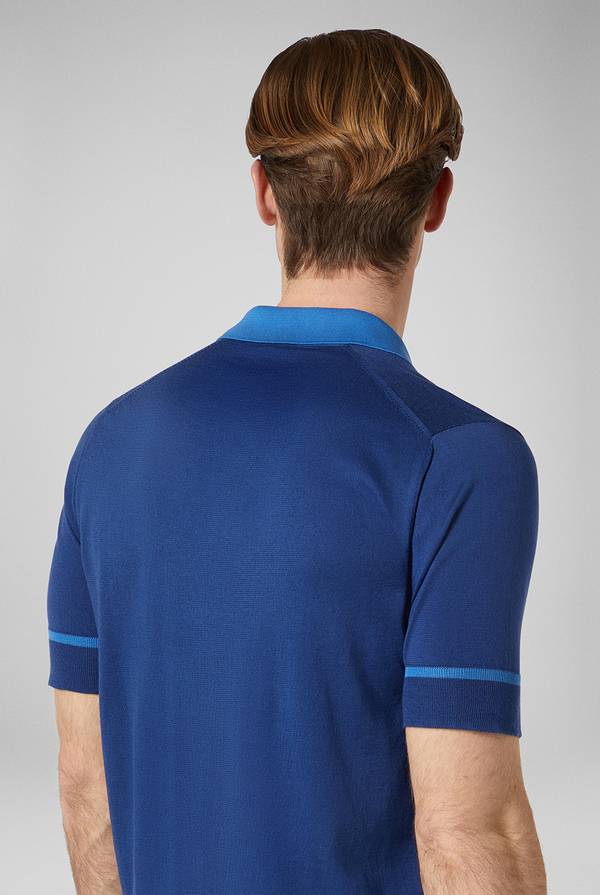 Pull Pal Zileri Polo in maglia con dettagli a contrasto In Saldo