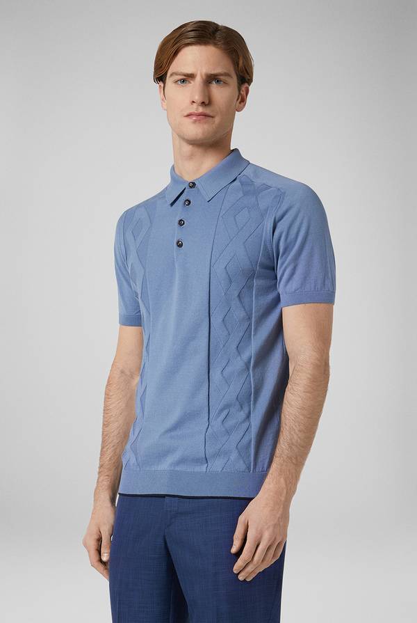 Pull Pal Zileri Polo in maglia con calati Moda