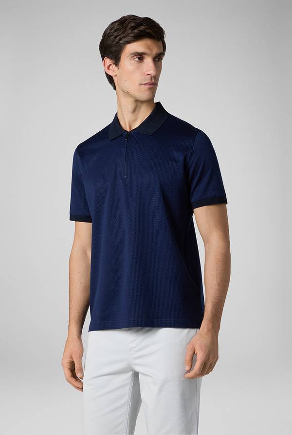 Pull Pal Zileri Polo a zip in cotone mercerizzato Italy