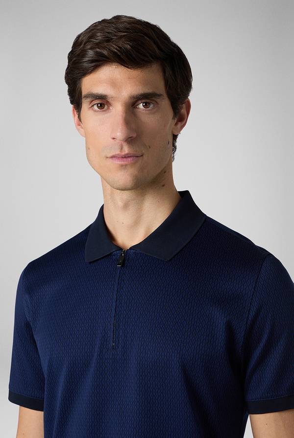 Pull Pal Zileri Polo a zip in cotone mercerizzato Italy