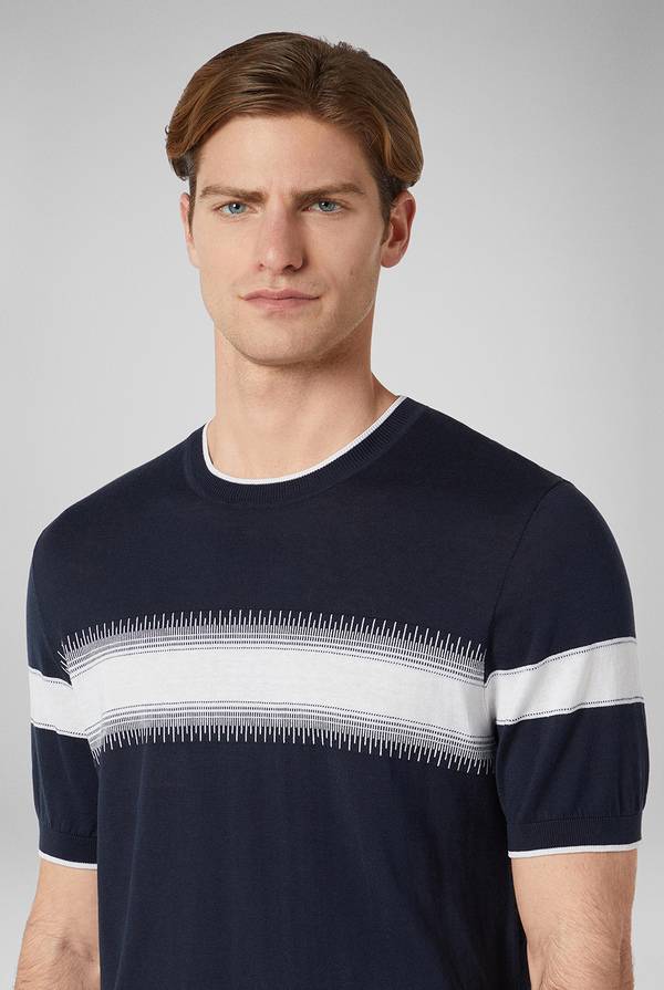 Pull Pal Zileri Maglia girocollo in seta e cotone In Linea