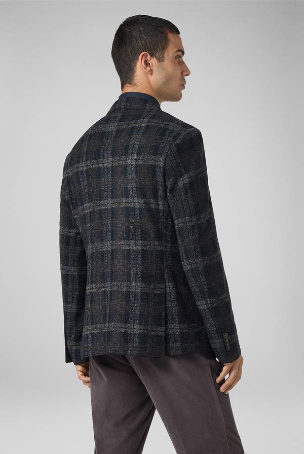 Pull Pal Zileri Giacca blu navy con motivo macro check Prezzo Ridotto