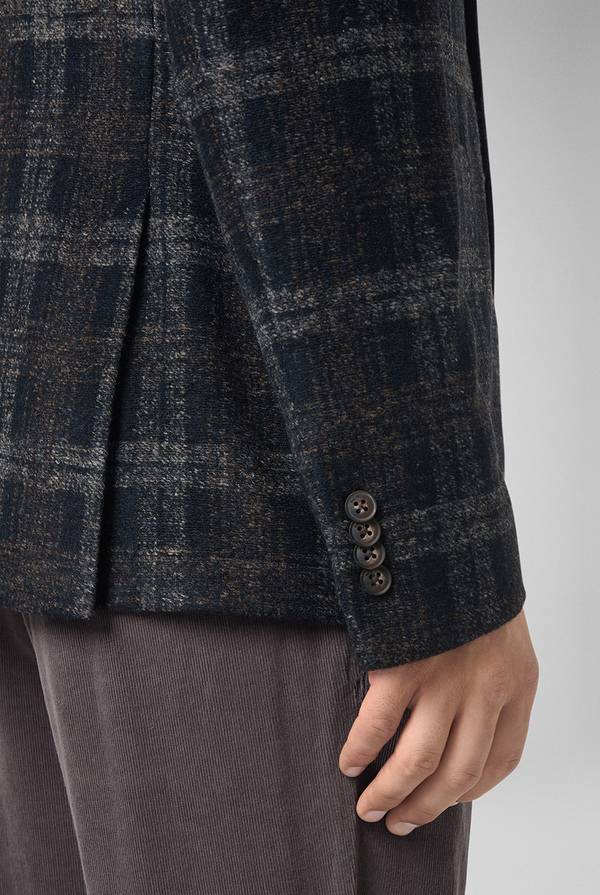 Pull Pal Zileri Giacca blu navy con motivo macro check Prezzo Ridotto